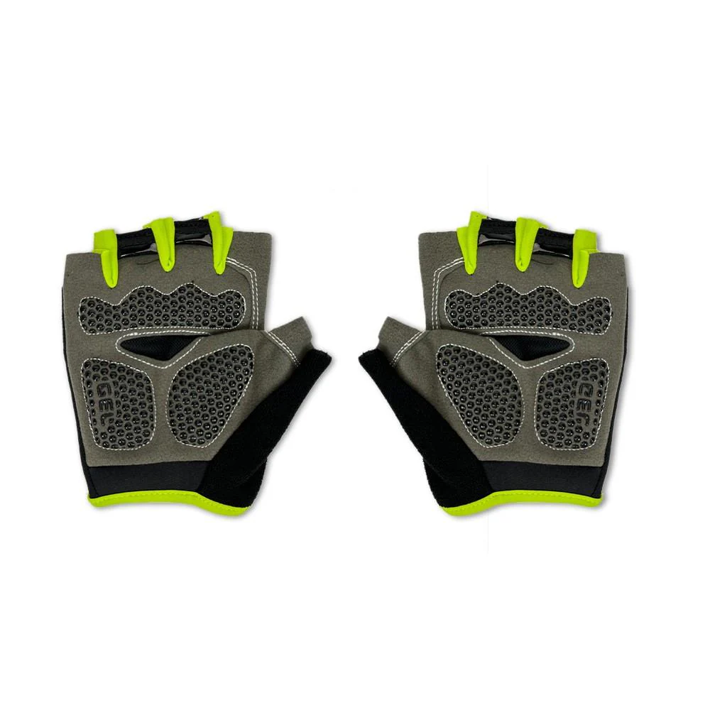 Black & Green Cycling Gloves - Image 2